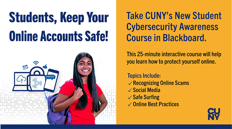 CUNY's New Student Cybersecurity Awareness Course in Blackboard
