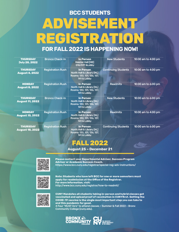 Advisement and Registration Schedule