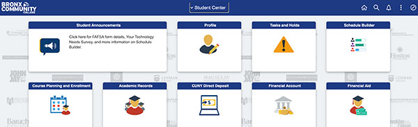Student Center Financial Account