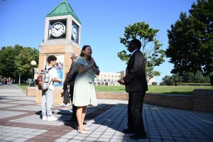 President Isekenegbe with student