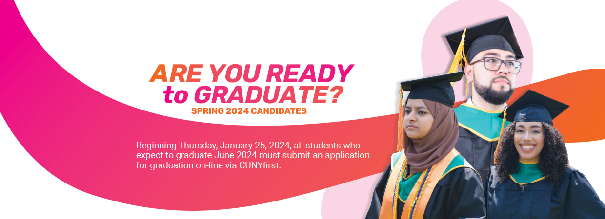 Flyer with students in graduation robes titled are you ready to graduate