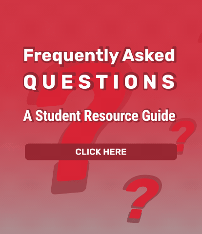 Frequently Asked Questions banner for home page - red and blue gif with question marks
