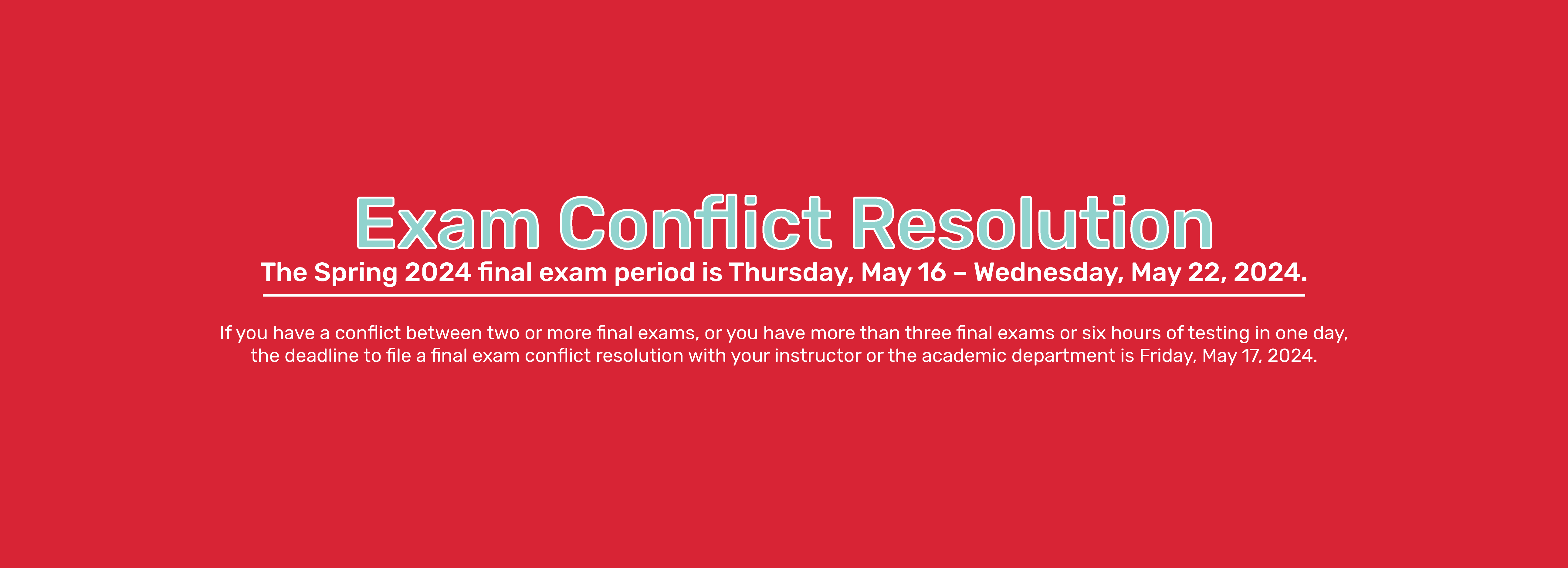 Exam Conflict Resolution
