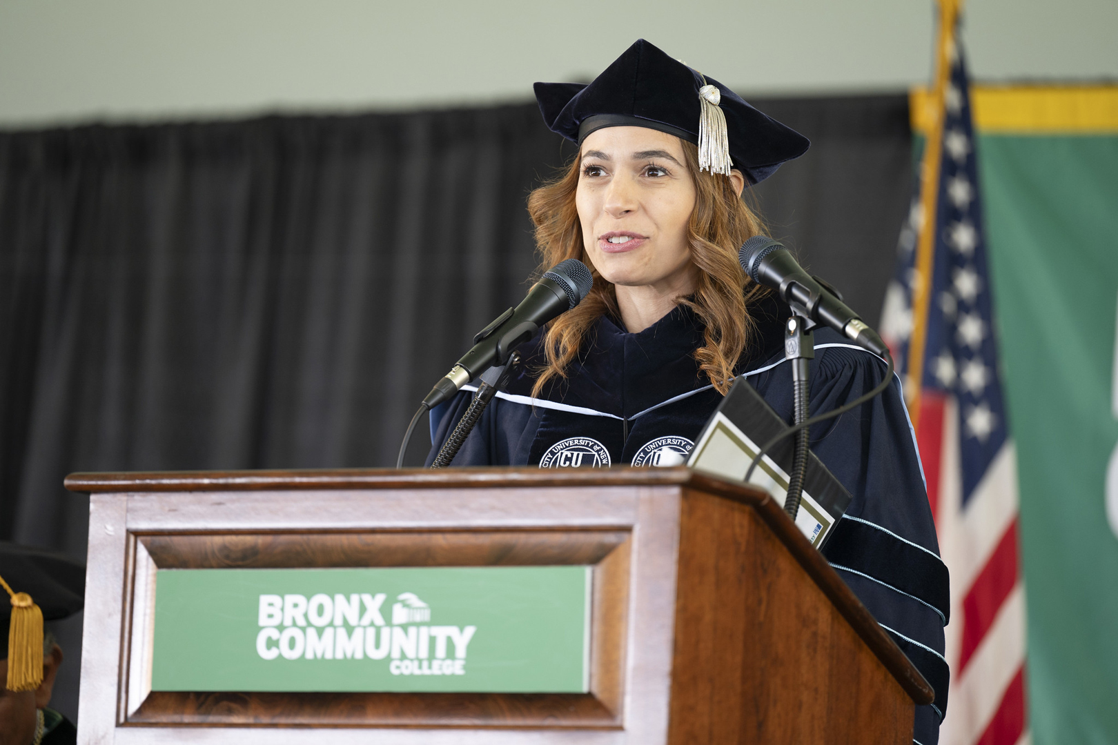 Honorable University Trustee Mayra Linares-Garcia addresses our graduates with wisdom and encouragement. Honorable University Trustee Mayra Linares-Garcia addresses our graduates with wisdom and encouragement.
