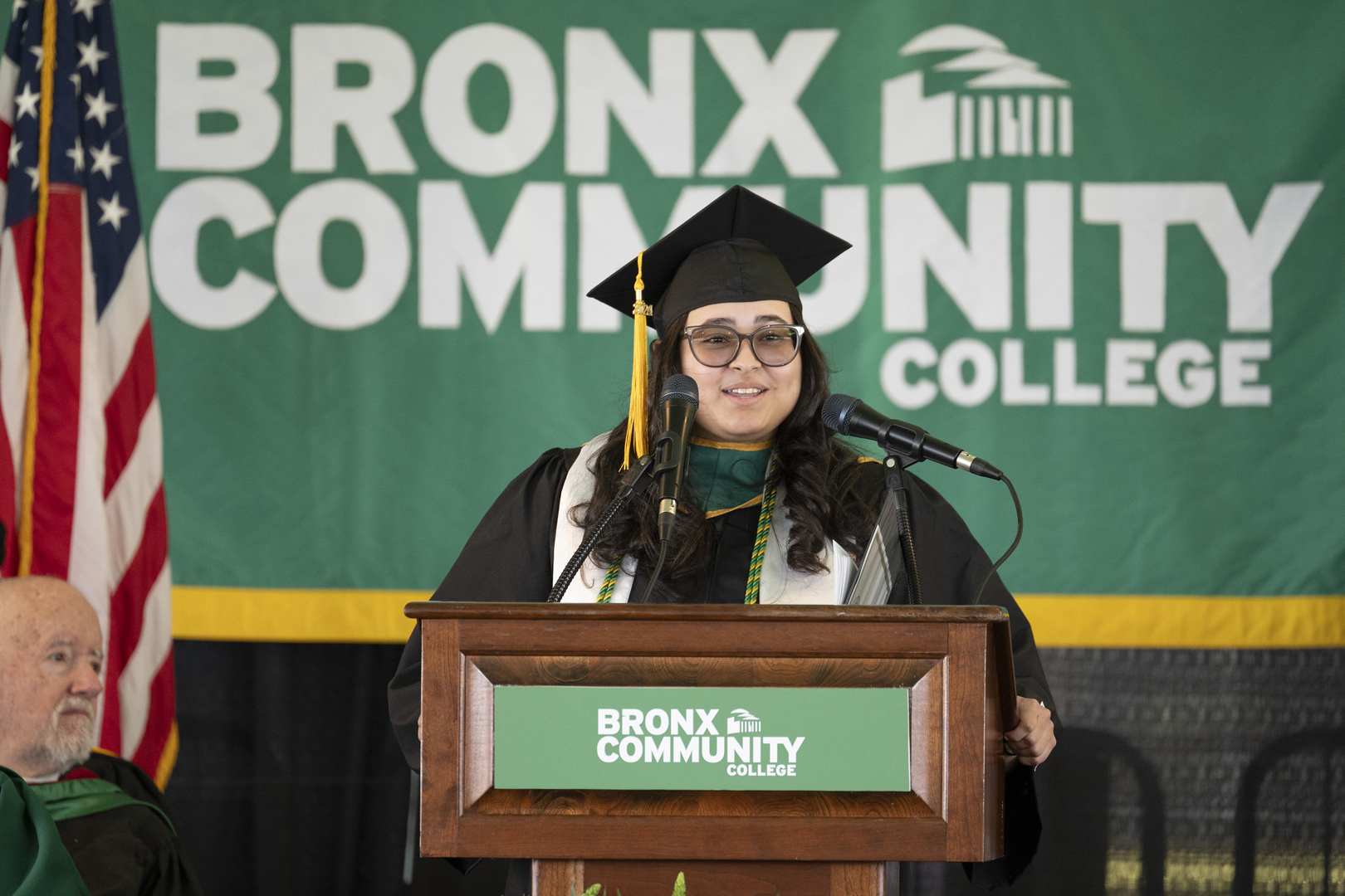 Valedictorian Veronica Urena reflects on her journey and the future ahead in a moving valedictory address. Valedictorian Veronica Urena reflects on her journey and the future ahead in a moving valedictory address.