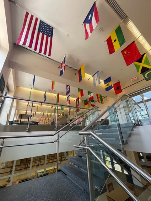 Flags in Roscoe Brown