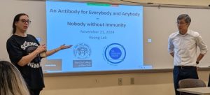 Dr. Diotti (left) introducing Dr. Vuong (right)