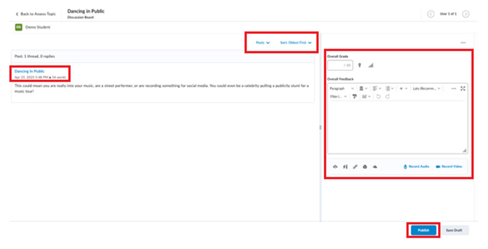 BrightSpace: Discussion Topic Summary