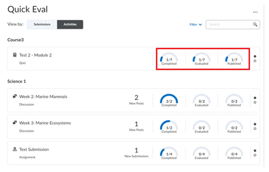 BrightSpace: Quick Eval View