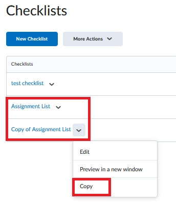 BrightSpace Checklist Make Copy