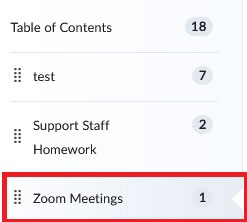 BrightSpace Zoom New Module