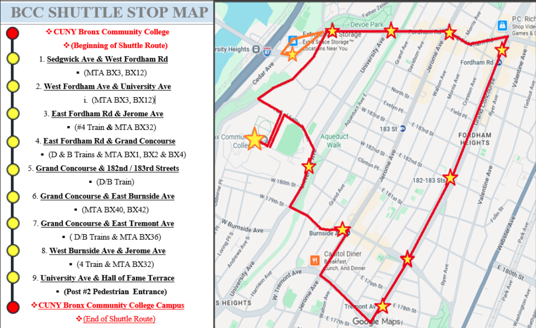 Shuttle Bus Map