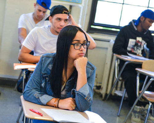 Girl in classroom