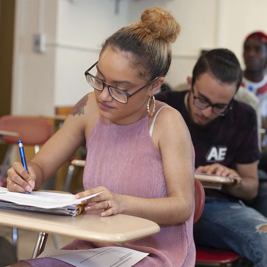 students in class