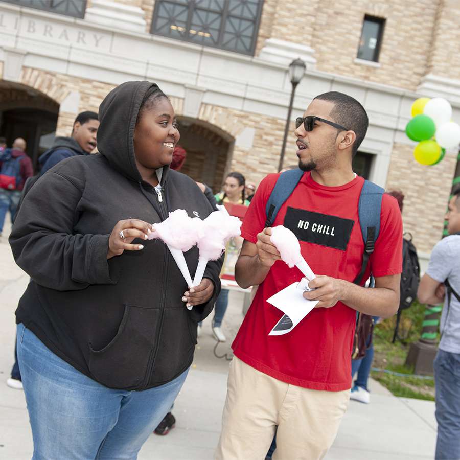 Students celebrating pride day