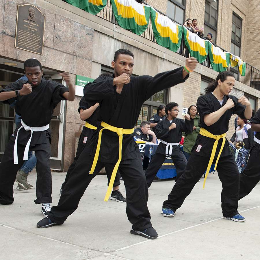 Students practicing Karate