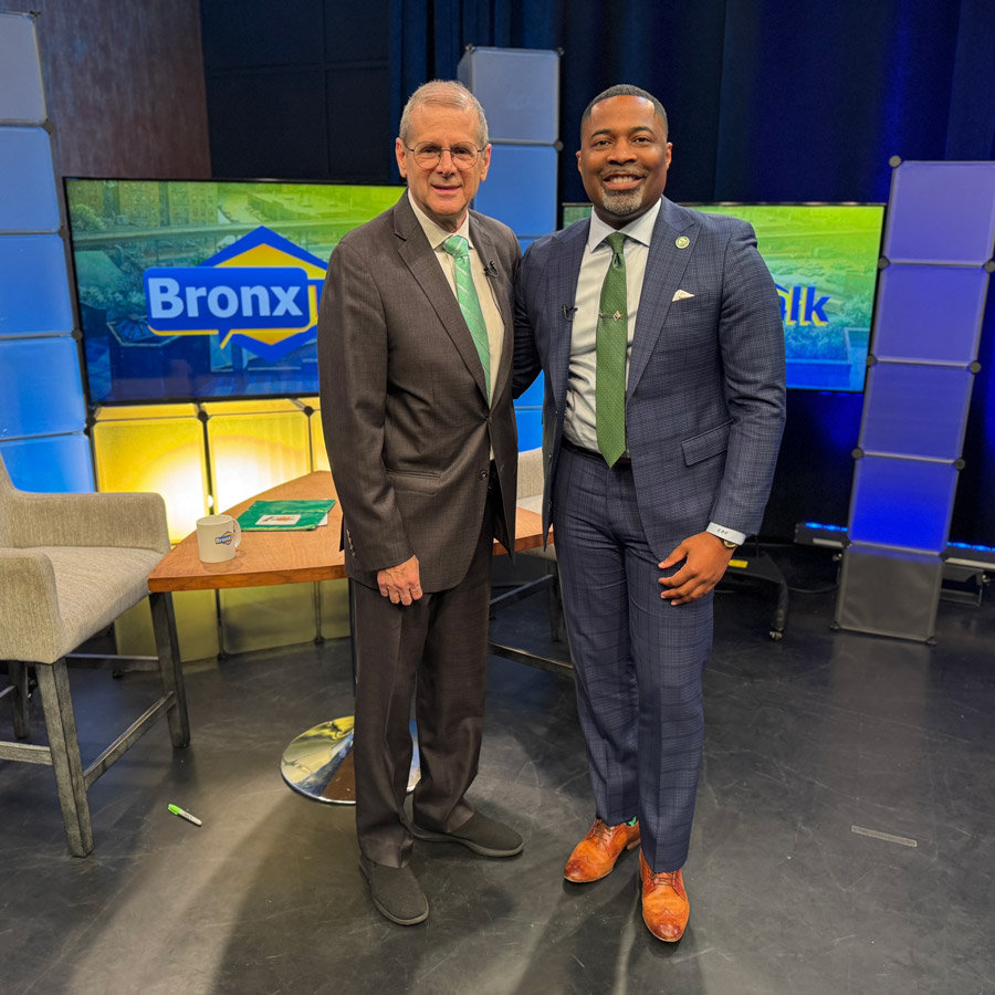 <i class="material-icons">ondemand_video</i> BronxNet interviews BCC President Larry D. Johnson, Jr.