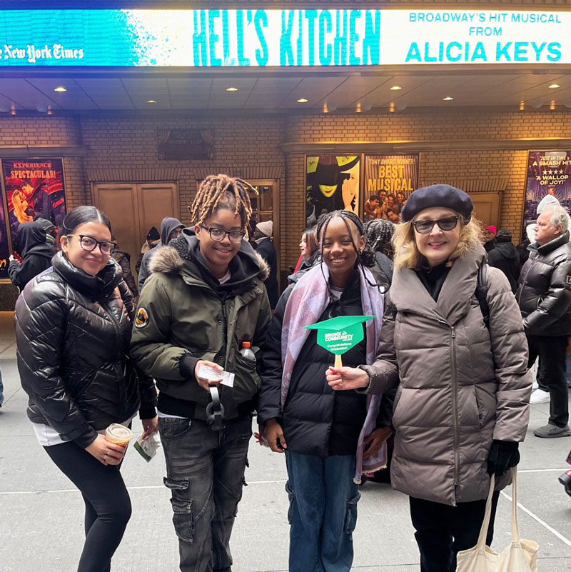 Bronx Community College students attending Broadway matinee of Hell's Kitchen
