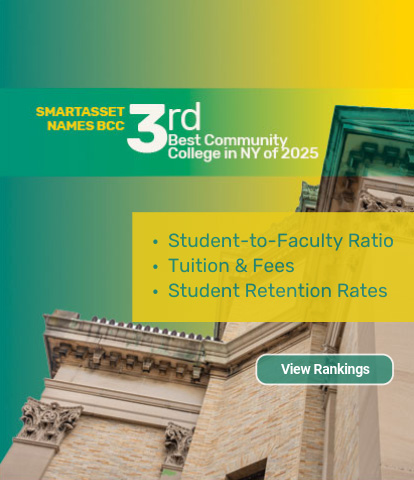 Mobile Image for BCC Ranked 3rd Best Community College in NY in 2025 by SmartAsset