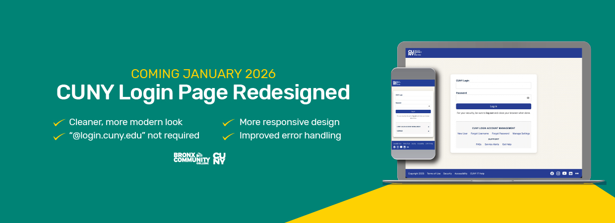 CUNY Login Page redesigned Web Banner