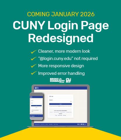 CUNY Login Page redesigned Web Banner