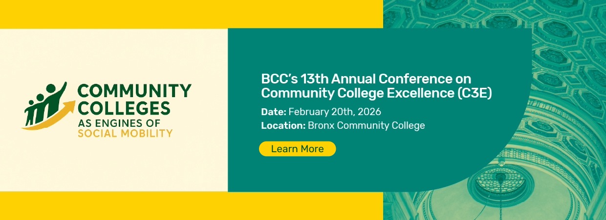 Banner for BCCs 13th annual Conference on Community College Excellence (C3E)