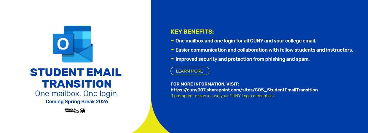 Web Banner for Student Email Transition