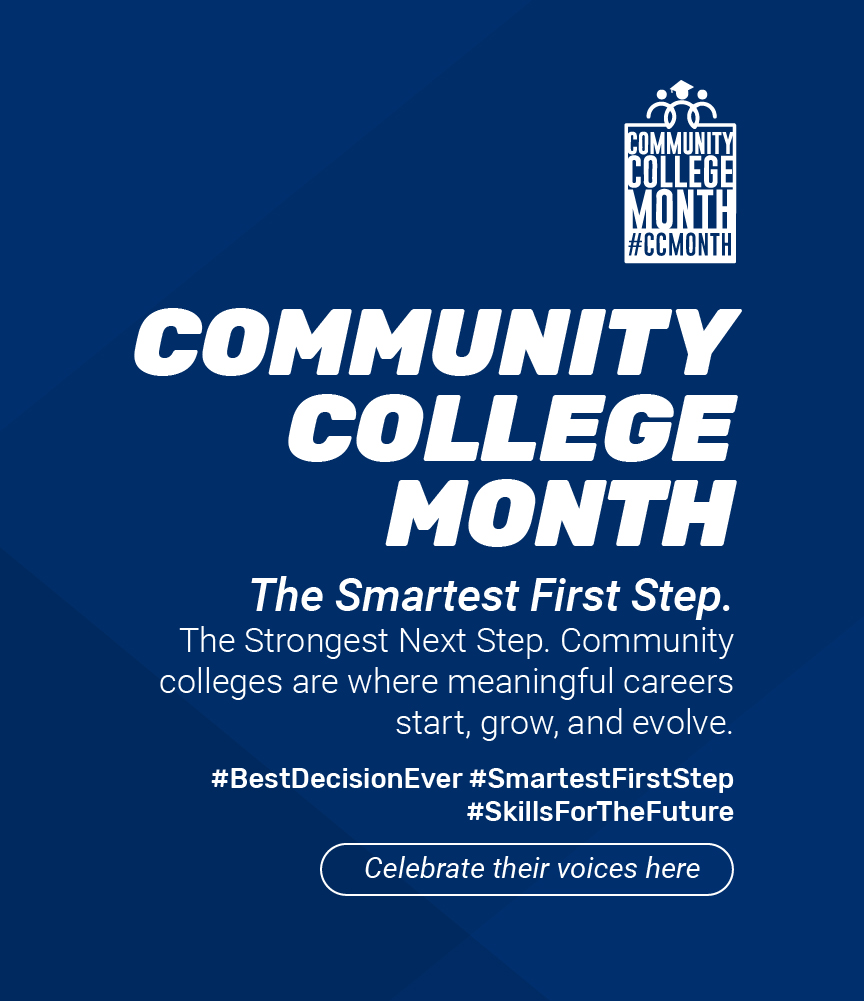 Community College Mobile Banner: The Smartest First Step. The Smartest Next Step