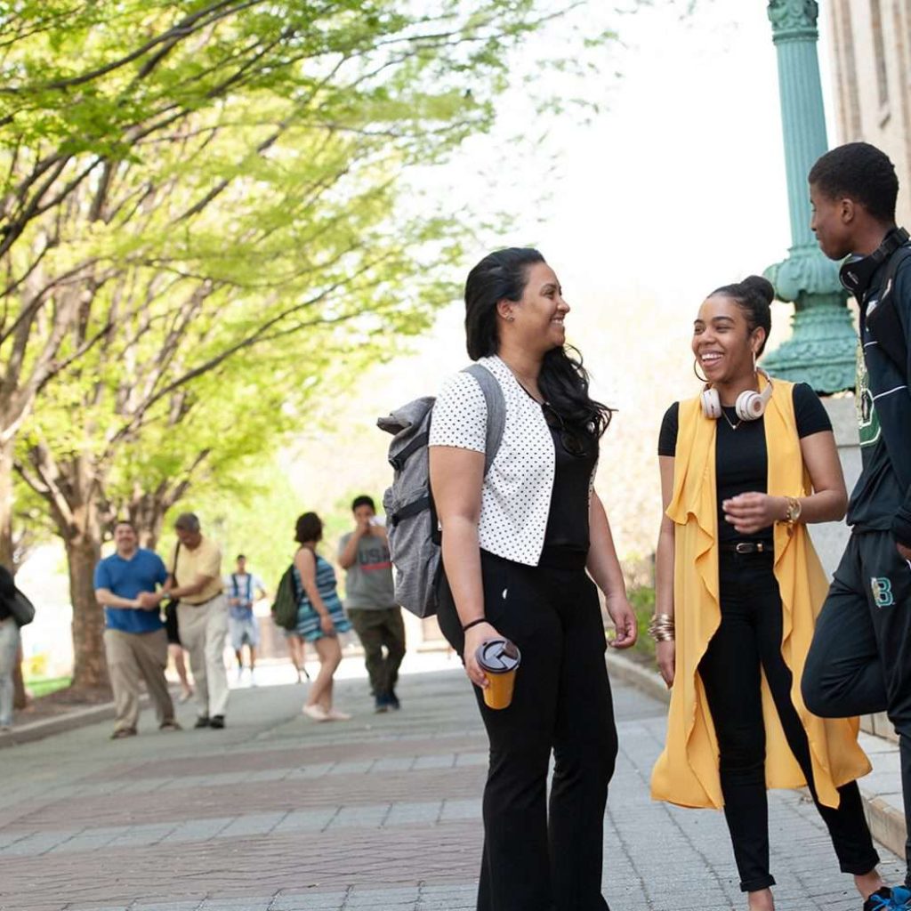 Students outside Nichols hall